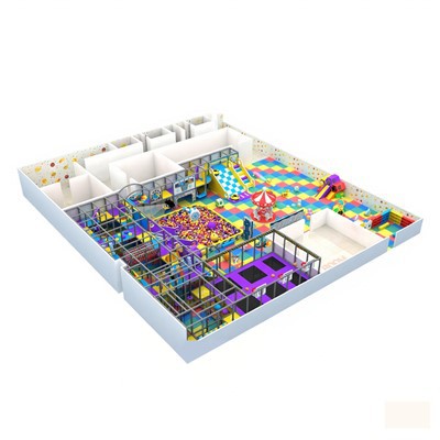 ఇండోర్ ప్లేగ్రౌండ్‌తో ట్రామ్పోలిన్